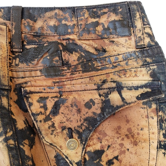 New ROBIN'S JEAN Straight Coated/Waxed Jeans sz 42 - Picture 8 of 8